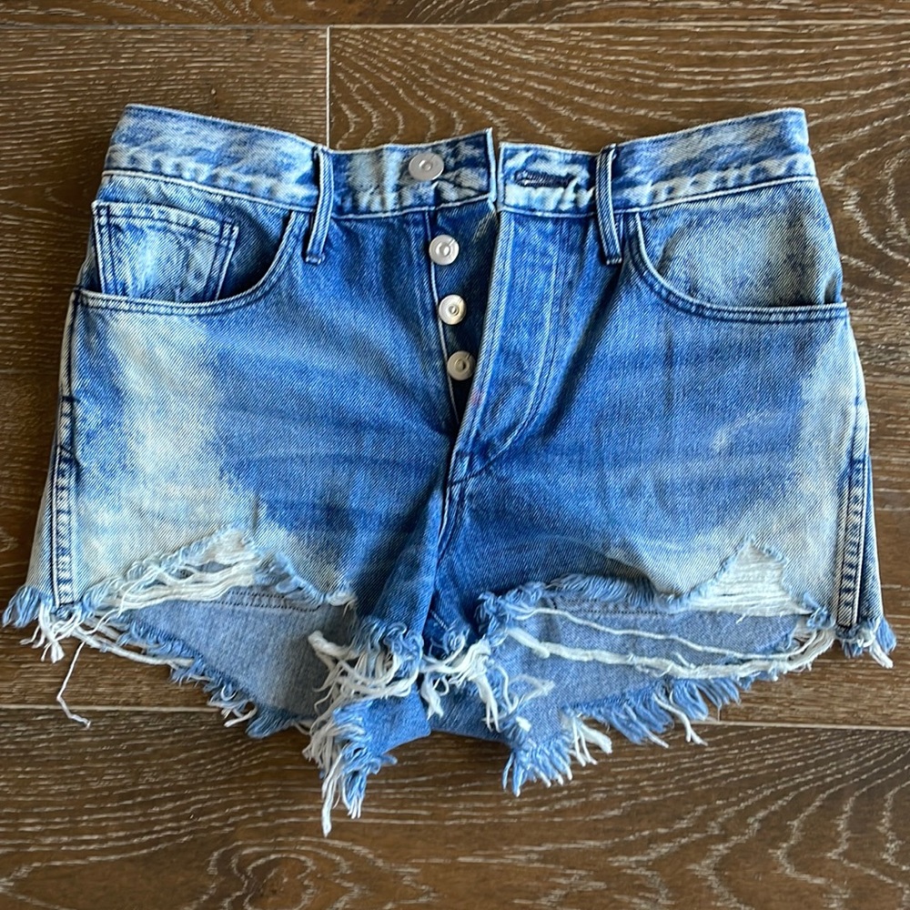 3X1 Tye Dye Denim Shorts